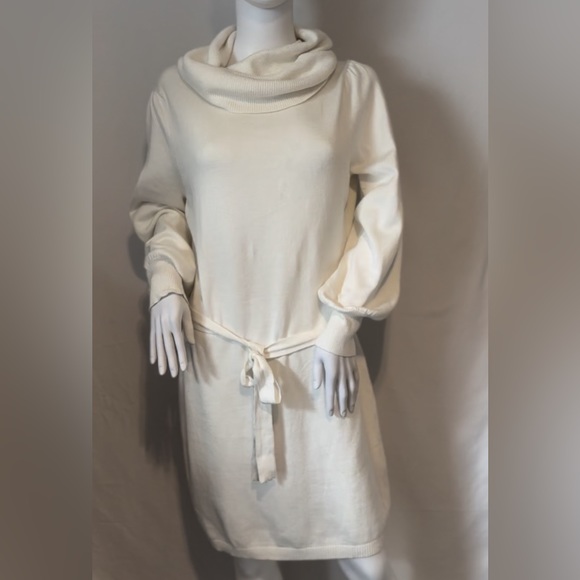 Sam Edelman Cowl Neck Long Sleeve Sweater Dress - Picture 1 of 4